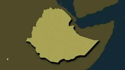 Ethiopia map - solid. Shadow. Pattern. Labels Stock Footage 321257378