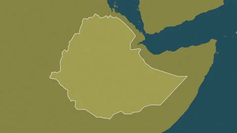 Ethiopia map - zoom. Regions. Pattern. Video stock 148178783