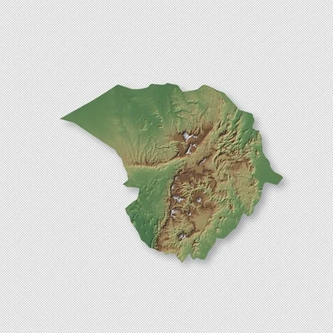 Ethiopia Rotating 3D Relief Map Seamless Loop, Alpha Channel 4K 스톡 동영상 340718988