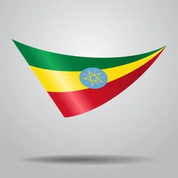 Ethiopian flag background. Vector illustration. Stock Illustration