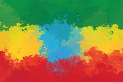 Ethiopian flag Stock Illustration