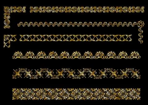 Ethnic 3d embroidery pattern Stock Illustration