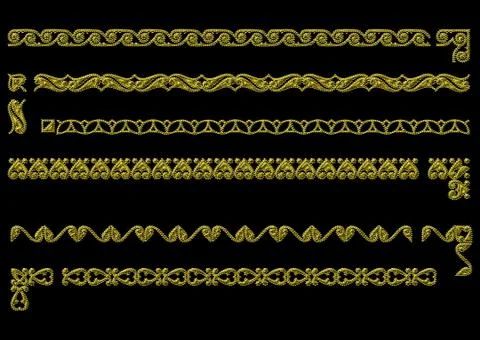 Ethnic 3d embroidery pattern Stock-Illustration