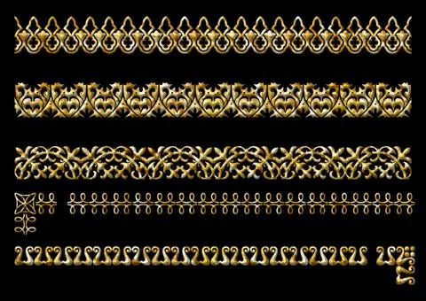 Ethnic 3d embroidery pattern Stock Illustration