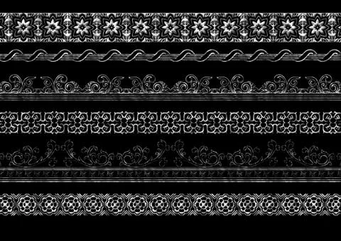 Ethnic 3d embroidery pattern Stock Illustration
