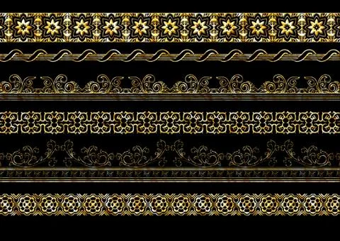 Ethnic 3d embroidery pattern Stock-Illustration