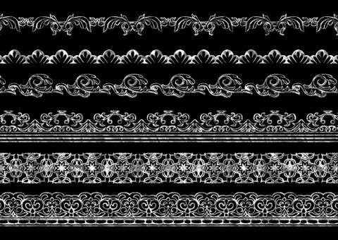 Ethnic 3d embroidery pattern Stock Illustration