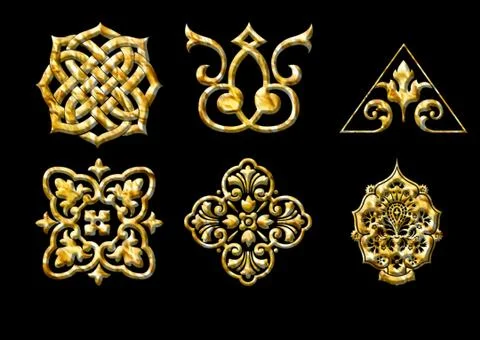 Ethnic 3d embroidery pattern Stock Illustration