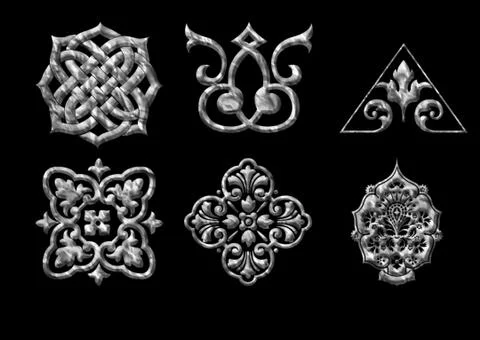 Ethnic 3d embroidery pattern Stock Illustration