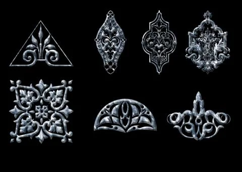 Ethnic 3d embroidery pattern Stock Illustration