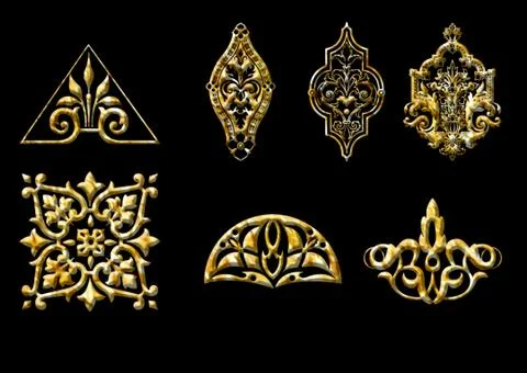 Ethnic 3d embroidery pattern Stock Illustration