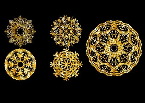 Ethnic 3d embroidery pattern Stock Illustration