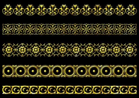 Ethnic 3d embroidery pattern Stock Illustration