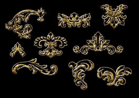 Ethnic 3d embroidery pattern Stock Illustration