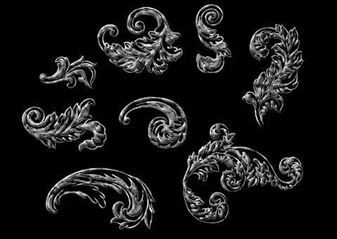 Ethnic 3d embroidery pattern Stock Illustration