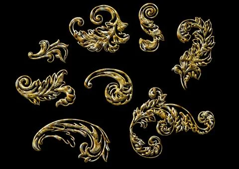 Ethnic 3d embroidery pattern Stock Illustration