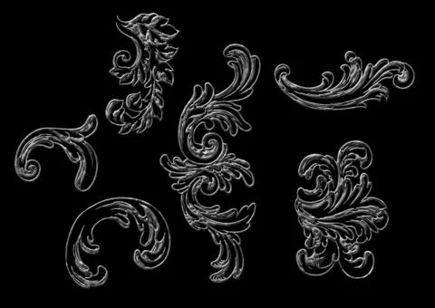 Ethnic 3d embroidery pattern Stock-Illustration