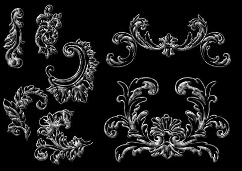 Ethnic 3d embroidery pattern Stock Illustration