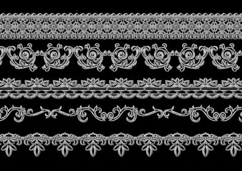 Ethnic 3d embroidery pattern Stock Illustration