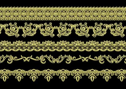 Ethnic 3d embroidery pattern Stock Illustration