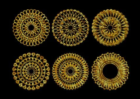 Ethnic 3d embroidery pattern Stock Illustration