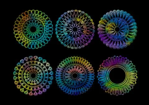 Ethnic 3d embroidery pattern Stock Illustration