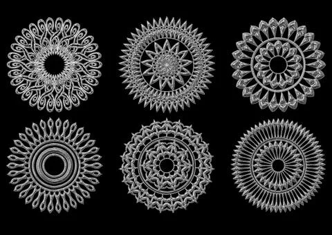 Ethnic 3d embroidery pattern Stock Illustration