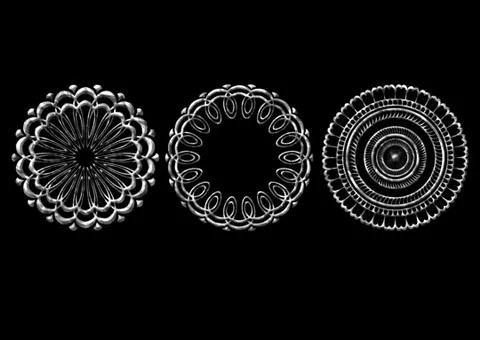 Ethnic 3d embroidery pattern Stock Illustration