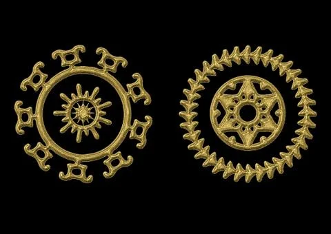 Ethnic 3d embroidery pattern Stock Illustration