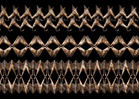 Ethnic 3d embroidery pattern Stock Illustration