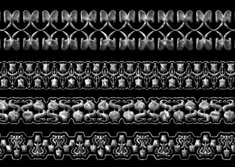 Ethnic 3d embroidery pattern Stock Illustration