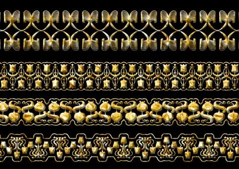 Ethnic 3d embroidery pattern Stock Illustration