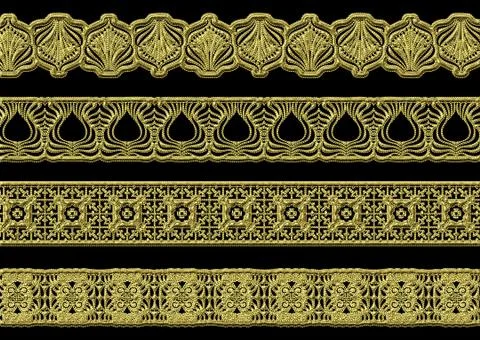 Ethnic 3d embroidery pattern Stock Illustration