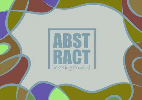 Ethnic abstract background with blob pattern Illustrazione stock