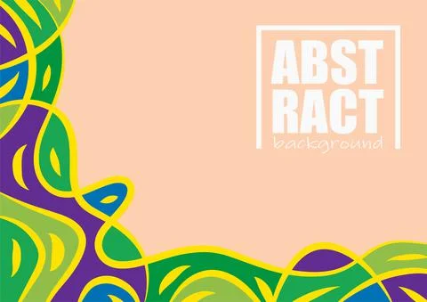 Ethnic abstract background with blob pattern Stock Illustration