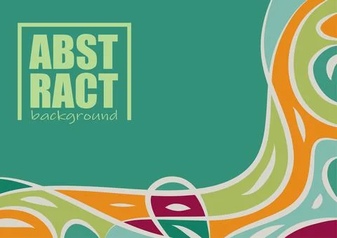 Ethnic abstract background with blob pattern Illustrazione stock