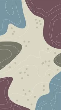 Ethnic abstract background with blob pattern Illustrazione stock