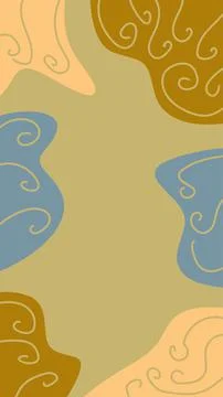 Ethnic abstract background with blob pattern Illustrazione stock