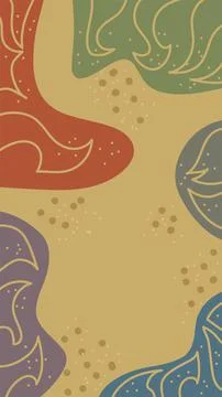 Ethnic abstract background with blob pattern 스톡 일러스트