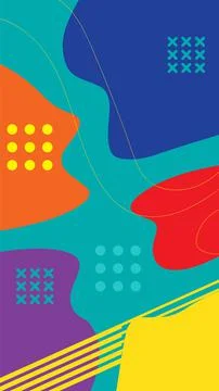 Ethnic abstract background with blob pattern Illustrazione stock