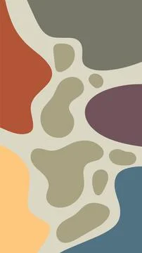 Ethnic abstract background with blob pattern Illustrazione stock