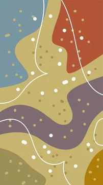 Ethnic abstract background with blob pattern Stock Illustration