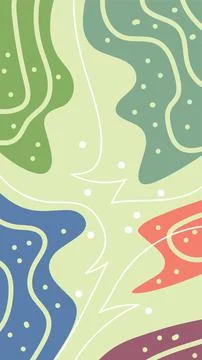 Ethnic abstract background with blob pattern Stock Illustration