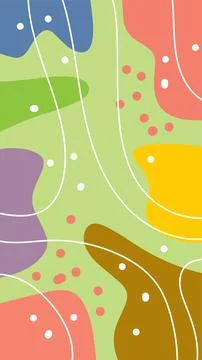Ethnic abstract background with blob pattern Illustrazione stock