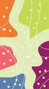 Ethnic abstract background with blob pattern Stock Illustration