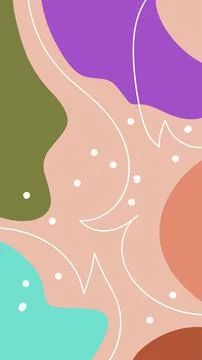 Ethnic abstract background with blob pattern Illustrazione stock