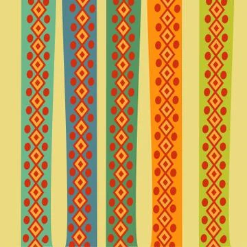 Ethnic Abstract bright pattern background Stock Illustration