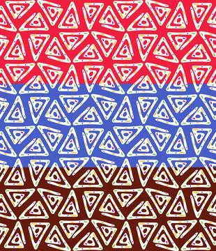 Ethnic abstract ornament seamless pattern. Hand drawn print design in white Illustrazione stock