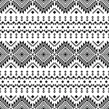 Ethnic abstract vector illustration. Aztec and Navajo tribal seamless pattern. Stock Illustration