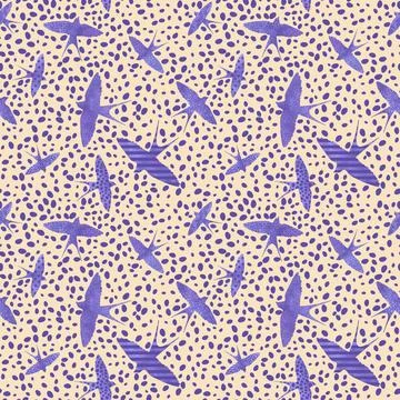Ethnic animals seamless swallows pattern for wrapping paper and fabrics Stock Illustration